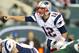 EAST RUTHERFORD, NJ - NOVEMBER 22: Quarterback Tom Brady #12 of the New England Patriots calls a play at the line against the New York Jets in a game at MetLife Stadium on November 22, 2012 in East Rutherford, New Jersey. The Patriots defeated the Jets 49-19. (Photo by Rich Schultz /Getty Images)