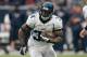 Nov 18, 2012; Houston, TX, USA; Jacksonville Jaguars running back Jalen Parmele (34) runs the ball against the Houston Texans in overtime at Reliant Stadium. The Texans defeated the Jaguars 43-37. Mandatory Credit: Brett Davis-US PRESSWIRE