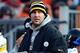 Nov 25, 2012; Cleveland, OH, USA; Pittsburgh Steelers quarterback Ben Roethlisberger (7) on the sidelines in the second quarter against the Cleveland Browns at Cleveland Browns Stadium. Mandatory Credit: Andrew Weber-US PRESSWIRE