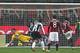 MILAN, ITALY - NOVEMBER 25: Robinho (R) of AC Milan scores the opening goal from the penalty spot during the Serie A match between AC Milan and Juventus FC at San Siro Stadium on November 25, 2012 in Milan, Italy. (Photo by Marco Luzzani/Getty Images)