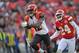 KANSAS CITY, MO - NOVEMBER 18: Wide receiver Mohamed Sanu #12 of the Cincinnati Bengals scores a touchdown as he rushes past defensive back Brandon Flowers #24 of the Kansas City Chiefs during the second half on November 18, 2012 at Arrowhead Stadium in Kansas City, Missouri. Cincinnati defeated Kansas City 28-6. (Photo by Peter Aiken/Getty Images)