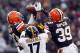 Joe Haden's interception of Steelers quarterback Charlie Batch was their third on the day and sealed their victory.