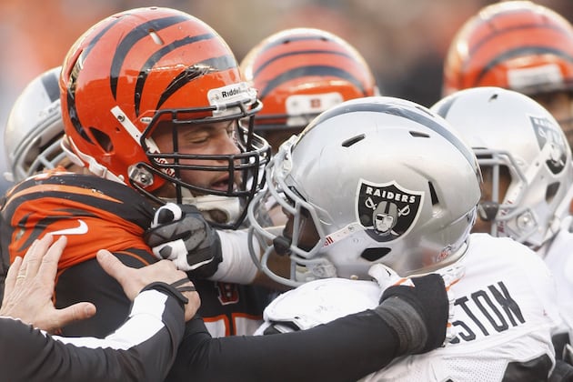 2 Raiders, 1 Bengal Ejected for on-Field Brawl