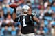 CHARLOTTE, NC - NOVEMBER 18: Cam Newton #1 of the Carolina Panthers drops back to pass against the Tampa Bay Buccaneers during their game at Bank of America Stadium on November 18, 2012 in Charlotte, North Carolina. (Photo by Streeter Lecka/Getty Images)