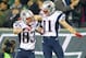 EAST RUTHERFORD, NJ - NOVEMBER 22: Wide receiver Julian Edelman #11 of the New England Patriots celebrates with teammate Wes Welker #83 after scoring a touchdown during the second quarter of a game at MetLife Stadium on November 22, 2012 in East Rutherford, New Jersey. The Patriots defeated the Jets 49-19. (Photo by Rich Schultz /Getty Images)