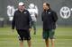 CORTLAND, NY - JULY 27: Head coach Rex Ryan of the New York Jets talks with general manager Mike Tannenbaum at Jets Training Camp at SUNY Cortland on July 27, 2012 in Cortland, New York. (Photo by Jeff Zelevansky/Getty Images)