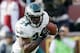 WASHINGTON, DC - NOVEMBER 18: Running back Bryce Brown #34 of the Philadelphia Eagles carries the ball against the Washington Redskins at FedEx Field on November 18, 2012 in Washington, DC. (Photo by Rob Carr/Getty Images)
