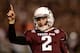 COLLEGE STATION, TX - NOVEMBER 24: Texas A&M Aggies quarterback Johnny Manziel #2 celebrates a first quarter touchdown during their game against the Missouri Tigers at Kyle Field on November 24, 2012 in College Station, Texas. (Photo by Scott Halleran/Getty Images)