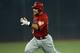 TORONTO, ON - MARCH 07: Russell Martin #55 of Canada heads for third base during the first inning against the USA during the 2009 World Baseball Classic Pool C match on March 7, 2009 at the Rogers Center in Toronto, Ontario, Canada. (Photo by Elsa/Getty Images)