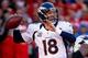 KANSAS CITY, MO - NOVEMBER 25: Quarterback Peyton Manning #18 of the Denver Broncos passes during the game against the Kansas City Chiefs at Arrowhead Stadium on November 25, 2012 in Kansas City, Missouri. (Photo by Jamie Squire/Getty Images)