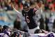CHICAGO, IL - NOVEMBER 25: Jay Cutler #6 of the Chicago Bears raises his arms to quiet the crowd as the Bears go for a touchdown against the Minnesota Vikings at Soldier Field on November 25, 2012 in Chicago, Illinois. The Bears defeated the Vikings 28-10. (Photo by Jonathan Daniel/Getty Images)