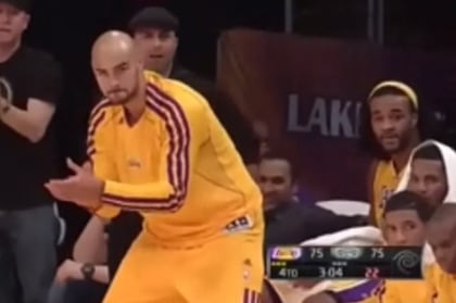 Video: Lakers' Robert Sacre Knows How to Celebrate