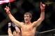 July 14, 2012; Portland, OR, USA; Luke Rockhold celebrates his win over Tim Kennedy in the middleweight championship fight at MMA Strikeforce at the Rose Garden Arena. Mandatory Credit: Scott Olmos-US PRESSWIRE
