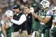 EAST RUTHERFORD, NJ - NOVEMBER 22: Head coach Rex Ryan and Tim Tebow #15 of the New York Jets look on during a game against the New England Patriots at MetLife Stadium on November 22, 2012 in East Rutherford, New Jersey. The Patriots defeated the Jets 49-19. (Photo by Rich Schultz /Getty Images)