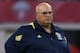 ARLINGTON, TX - SEPTEMBER 01: University of Michigan offensive coordinator Al Borges watches the action during the game against the University of Alabama at Cowboys Stadium on September 1, 2012 in Arlington, Texas. Alabama defeated Michigan 41-14. (Photo by Leon Halip/Getty Images)