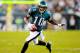 November 11, 2012; Philadelphia, PA, USA; Philadelphia Eagles wide receiver DeSean Jackson (10) runs with the ball against the Dallas Cowboys during the first half at Lincoln Financial Field. The Cowboys defeated the Eagles 38-23. Mandatory Credit: Dale Zanine-US PRESSWIRE