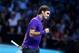 Nov 12, 2012; London, UNITED KINGDOM; Roger Federer (SUI) reacts during his match against Novak Djokovic (SRB) during the ATP World Tour Finals at the O2 Arena. Mandatory Credit: Presse Sports via US PRESSWIRE