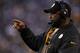 EAST RUTHERFORD, NJ - NOVEMBER 04: Head coach Mike Tomlin of the Pittsburgh Steelers works the sidelines during a game against the New York Giants at MetLife Stadium on November 4, 2012 in East Rutherford, New Jersey. (Photo by Jeff Zelevansky/Getty Images)