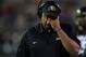 BOULDER, CO - OCTOBER 11: Head coach Jon Embree of the Colorado Buffaloes reacts as he leads his team against the Arizona State Sun Devils at Folsom Field on October 11, 2012 in Boulder, Colorado. (Photo by Doug Pensinger/Getty Images)