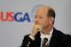 BETHESDA, MD - JUNE 15: Mike Davis, Executive Director of the USGA, speaks to the media during a press conference during a practice round prior to the start of the 111th U.S. Open at Congressional Country Club on June 15, 2011 in Bethesda, Maryland. (Photo by David Cannon/Getty Images)