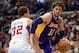 LOS ANGELES, CA - OCTOBER 24: Pau Gasol #16 of the Los Angeles Lakers spins from Blake Griffin #32 of the Los Angeles Clippers at Staples Center on October 24, 2012 in Los Angeles, California. NOTE TO USER: User expressly acknowledges and agrees that, by downloading and or using this photograph, User is consenting to the terms and conditions of the Getty Images License Agreement. (Photo by Harry How/Getty Images)