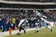 Nov 26, 2012; Philadelphia, PA, USA; Philadelphia Eagles running back Bryce Brown (34) scores a touchdown during the third quarter against the Carolina Panthers at Lincoln Financial Field. The Panthers defeated the Eagles 30-22. Mandatory Credit: Howard Smith-US PRESSWIRE
