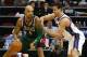 NEWARK, NJ - MARCH 12: Drew Gooden #0 of the Milwaukee Bucks moves the ball in the post against Kris Humphries #43 of the New Jersey Nets at Prudential Center on March 12, 2012 in Newark, New Jersey. NOTE TO USER: User expressly acknowledges and agrees that, by downloading and or using this photograph, User is consenting to the terms and conditions of the Getty Images License Agreement. (Photo by Chris Chambers/Getty Images)