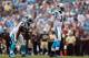 CHARLOTTE, NC - SEPTEMBER 16: Cam Newton #1 of the Carolina Panthers and teammate Jonathan Stewart #28 during their game at Bank of America Stadium on September 16, 2012 in Charlotte, North Carolina. (Photo by Streeter Lecka/Getty Images)