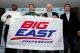NEW ORLEANS, LA - NOVEMBER 27: (L-R) Curtis Johnson, head football coach, Ed Conroy, head basketball coach, Scott Cowen, University President, and Rick Jones, head baseball coach, hold the Big East banner after accepting an invitation to the Big East Conference during a press conference at Tulane University on November 27, 2012 in New Orleans, Louisiana. (Photo by Stacy Revere/Getty Images)