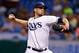 ST PETERSBURG, FL - OCTOBER 02: Pitcher James Shields #33 of the Tampa Bay Rays pitches against the Baltimore Orioles during the game at Tropicana Field on October 2, 2012 in St. Petersburg, Florida. (Photo by J. Meric/Getty Images)