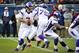 Nov 25, 2012; Chicago, IL, USA; Minnesota Vikings quarterback Christian Ponder (7) looks to pass against the Chicago Bears during the second half at Soldier Field. The Bears beat the Vikings 28-10. Mandatory Credit: Rob Grabowski-US PRESSWIRE