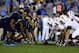 PASADENA, CA - NOVEMBER 24: The Stanford Cardinal and the UCLA Bruins face off on the line of scrimmage at the Rose Bowl on October 13, 2012 in Pasadena, California. Stanford won 35-17. (Photo by Stephen Dunn/Getty Images)