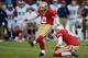 SAN FRANCISCO, CA - NOVEMBER 11: David Akers #2 of the San Francisco 49ers kicks a thirty-three yard field goal against the St. Louis Rams in the fourth quarter to send the game into overtime at Candlestick Park on November 11, 2012 in San Francisco, California. The game ended after sudden death overtime in a 24-24 tie. (Photo by Thearon W. Henderson/Getty Images)