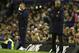 LIVERPOOL, UNITED KINGDOM - NOVEMBER 08: Arsenal Manager Arsene Wenger (R) and Everton Manager David Moyes watch the action from the touchline during the Carling Cup Fourth round match between Everton and Arsenal at Goodison Park on November 8, 2006 in Liverpool, England. (Photo by Alex Livesey/Getty Images)