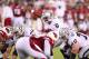Aug. 17, 2012; Glendale, AZ, USA; Oakland Raiders quarterback (6) Terrelle Pryor calls a play against the Arizona Cardinals during a preseason game at University of Phoenix Stadium. The Cardinals defeated the Raiders 31-27. Mandatory Credit: Mark J. Rebilas-US PRESSWIRE