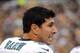 PITTSBURGH, PA - OCTOBER 07: Jason Babin #93 of the Philadelphia Eagles looks on from the sidelines during the game against the Pittsburgh Steelers on October 7, 2012 at Heinz Field in Pittsburgh, Pennsylvania. (Photo by Joe Sargent/Getty Images)