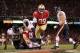 SAN FRANCISCO, CA - NOVEMBER 19: Aldon Smith #99 of the San Francisco 49ers reacts after making a tackle against the Chicago Bears at Candlestick Park on November 19, 2012 in San Francisco, California. (Photo by Ezra Shaw/Getty Images)
