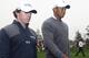 ZHENGZHOU, CHINA - OCTOBER 29: Rory McIlroy of Northern Ireland(L) and Tiger Woods of USA walk together during the Duel of Tiger Woods and Rory McIlroy at Jinsha Lake Golf Club on October 29, 2012 in Zhengzhou, China. (Photo by Hong Wu/Getty Images)