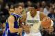 DENVER, CO - OCTOBER 15: Andre Iguodala #9 of the Denver Nuggets controls the ball against Klay Thompson #11 of the Golden State Warriors during preseason action at the Pepsi Center on October 15, 2012 in Denver, Colorado. NOTE TO USER: User expressly acknowledges and agrees that, by downloading and or using this photograph, User is consenting to the terms and conditions of the Getty Images License Agreement. (Photo by Doug Pensinger/Getty Images)