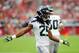 Sept. 9, 2012; Phoenix, AZ, USA; Seattle Seahawks cornerback Richard Sherman (25) reacts after a call was made in the first quarter against Arizona Cardinals at University of Phoenix Stadium. Mandatory Credit: Jennifer Hilderbrand-US PRESSWIRE