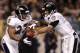 PITTSBURGH, PA - NOVEMBER 06: Joe Flacco #5 of the Baltimore Ravens hands the ball off to teammate Ray Rice #27 against the Pittsburgh Steelers during the game on November 6, 2011 at Heinz Field in Pittsburgh, Pennsylvania. (Photo by Jared Wickerham/Getty Images)