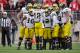 COLUMBUS, OH - NOVEMBER 24: Quarterback Devin Gardner #12 of the Michigan Wolverines leads the huddle against the Ohio State Buckeyes at Ohio Stadium on November 24, 2012 in Columbus, Ohio. (Photo by Jamie Sabau/Getty Images)