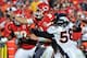 KANSAS CITY, MO - NOVEMBER 25: Linebacker Von Miller #58 of the Denver Broncos pressures quarterback Brady Quinn #9 of the Kansas City Chiefs during the first half on November 25, 2012 at Arrowhead Stadium in Kansas City, Missouri. (Photo by Peter Aiken/Getty Images)