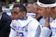 SOUTH BEND, IN - NOVEMBER 29: Ryan Harrow #12 and Willie Cauley-Stein #15 of the Kentucky Wildcats react while sitting on the bench late in the game against the Notre Dame Fighting Irish at Purcell Pavilion at the Joyce Center on November 29, 2012 in South Bend, Indiana. Notre Dame won 64-50. (Photo by Joe Robbins/Getty Images)