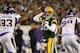 GREEN BAY, WI - NOVEMBER 14: Aaron Rodgers #12 of the Green Bay Packers throws a pass against the Minnesota' Vikings at Lambeau Field on November 14, 2011 in Green Bay, Wisconsin. (Photo by Jonathan Daniel/Getty Images)