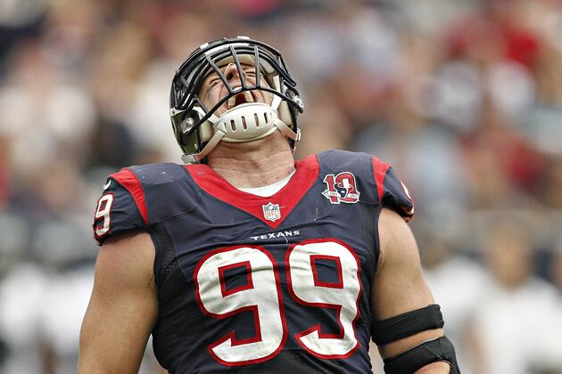 Texans' J.J. Watt, Brandon Harris Fined for Hits vs. Lions