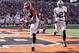 CINCINNATI, OH - NOVEMBER 25: Mohamed Sanu #12 of the Cincinnati Bengals catches a touchdown pass during the NFL game against the Oakland Raiders at Paul Brown Stadium on November 25, 2012 in Cincinnati, Ohio. (Photo by Andy Lyons/Getty Images)