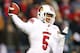 PISCATAWAY, NJ - NOVEMBER 29: Quarterback Teddy Bridgewater #5 of the Louisville Cardinals looks to pass against the Rutgers Scarlet Knights in a game at High Point Solutions Stadium on November 29, 2012 in Piscataway, New Jersey. Louisville defeated Rutgers 20-17 to win the Big East championship. (Photo by Rich Schultz /Getty Images)