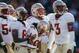 COLLEGE PARK, MD - NOVEMBER 17: Quarterback EJ Manuel #3 of the Florida State Seminoles stands in the huddle during the first half against the Maryland Terrapins at Byrd Stadium on November 17, 2012 in College Park, Maryland. (Photo by Rob Carr/Getty Images)