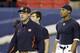 Dec 4, 2010; Atlanta, GA, USA; Auburn Tigers offensive coordinator Gus Malzahn (left) walks the field with quarterbacks including Cam Newton (center) before the 2010 SEC championship game against the South Carolina Gamecocks at the Georgia Dome. Mandatory Credit: John Reed-US PRESSWIRE